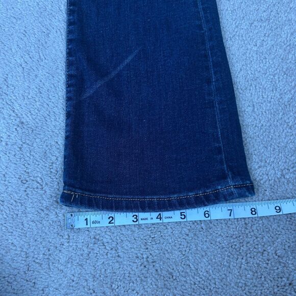 Anthropologie Pilco Jeans Womens Flare Size 25 Blue Dark Wash 90s Y2K Ladies - Picture 8 of 13